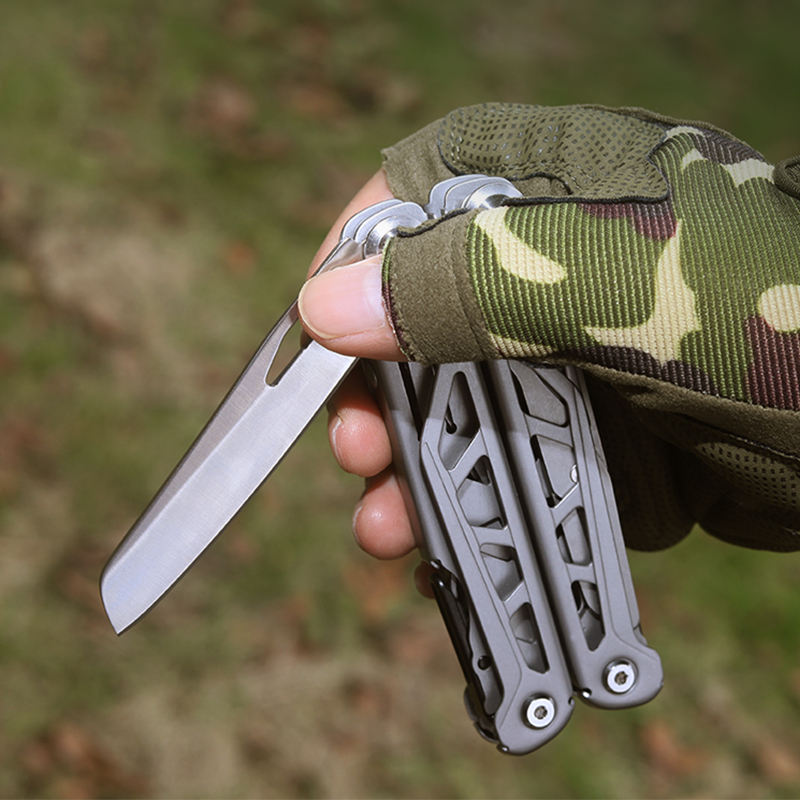 Foldable Multitool Pliers with Scissors and Screwdriver Stainless Steel Multi Tool Pliers with Replaceable Wire Cutters and Saw-4