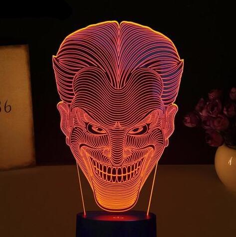 USB spalvota 3D LED lempa