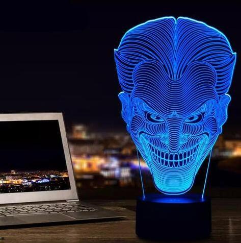 USB spalvota 3D LED lempa
