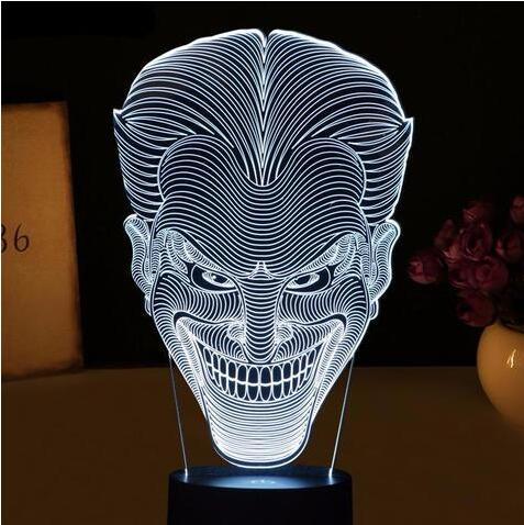 USB spalvota 3D LED lempa