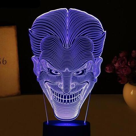 USB spalvota 3D LED lempa