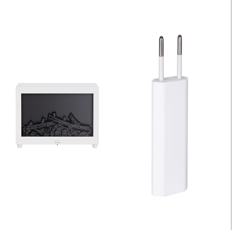 Naujas liepsnos tipo aromaterapijos prietaisas – spalvotas eterinių aliejų difuzorius su dideliu garų kiekiu, liepsnos efekto drėkintuvas ir 3D židinio imitacija namams